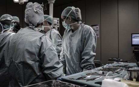 Doctors in a hospital room