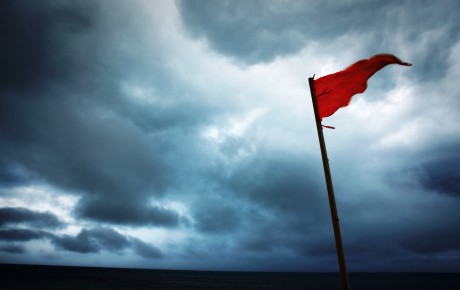 Flag in a storm